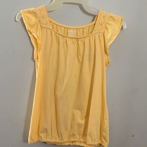 OshKosh B'gosh Yellow Lace Trim Kids Blouse
